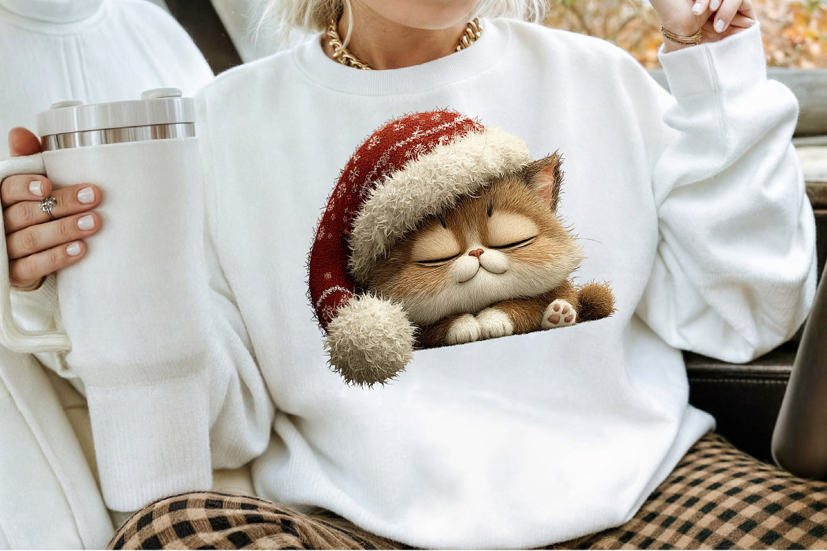 Whimsical Christmas Cat and Dog Clip, an Illustration by Sublimation Artist (Photo 4 of 6)