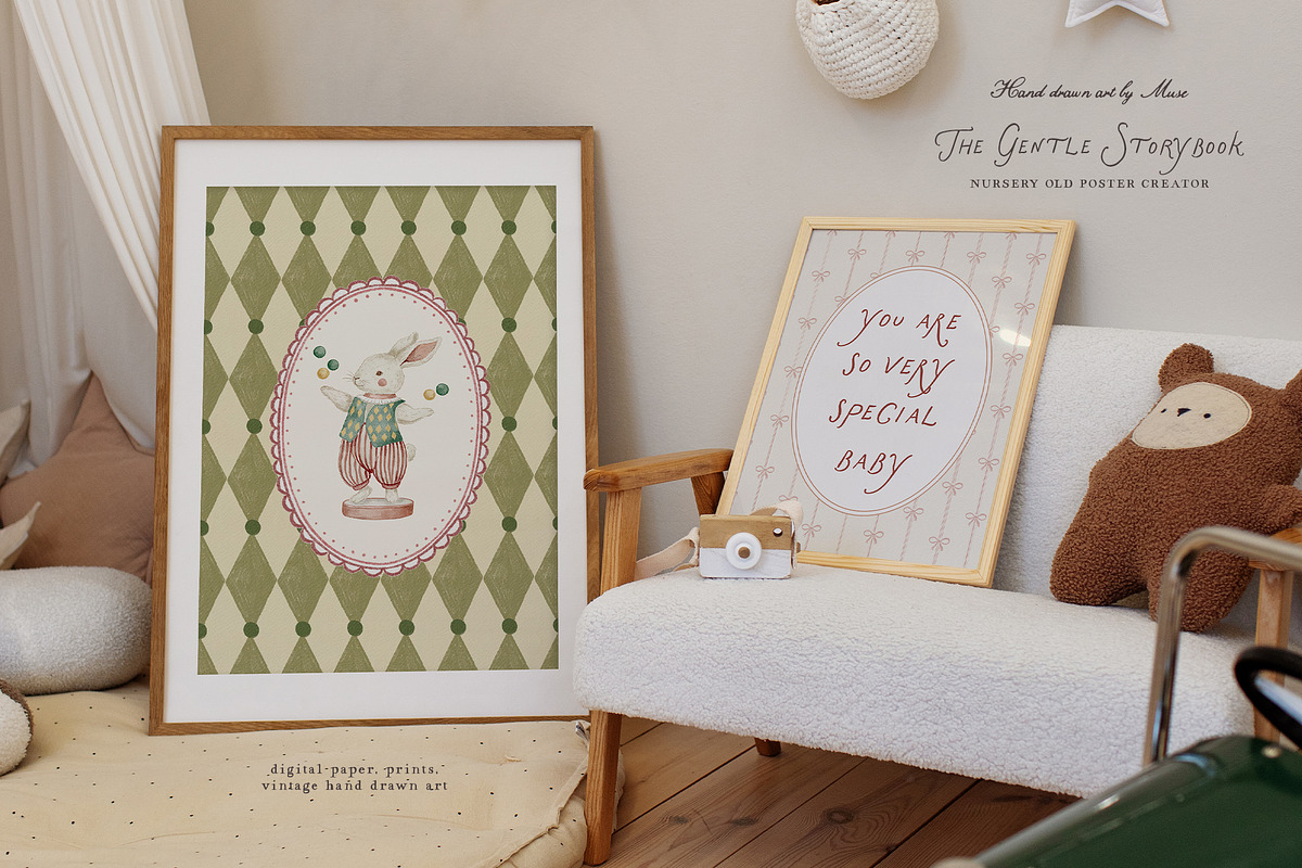 The Gentle Storybook Vintage Prints, a Background Graphic by Muse Artist (Photo 22 of 26)