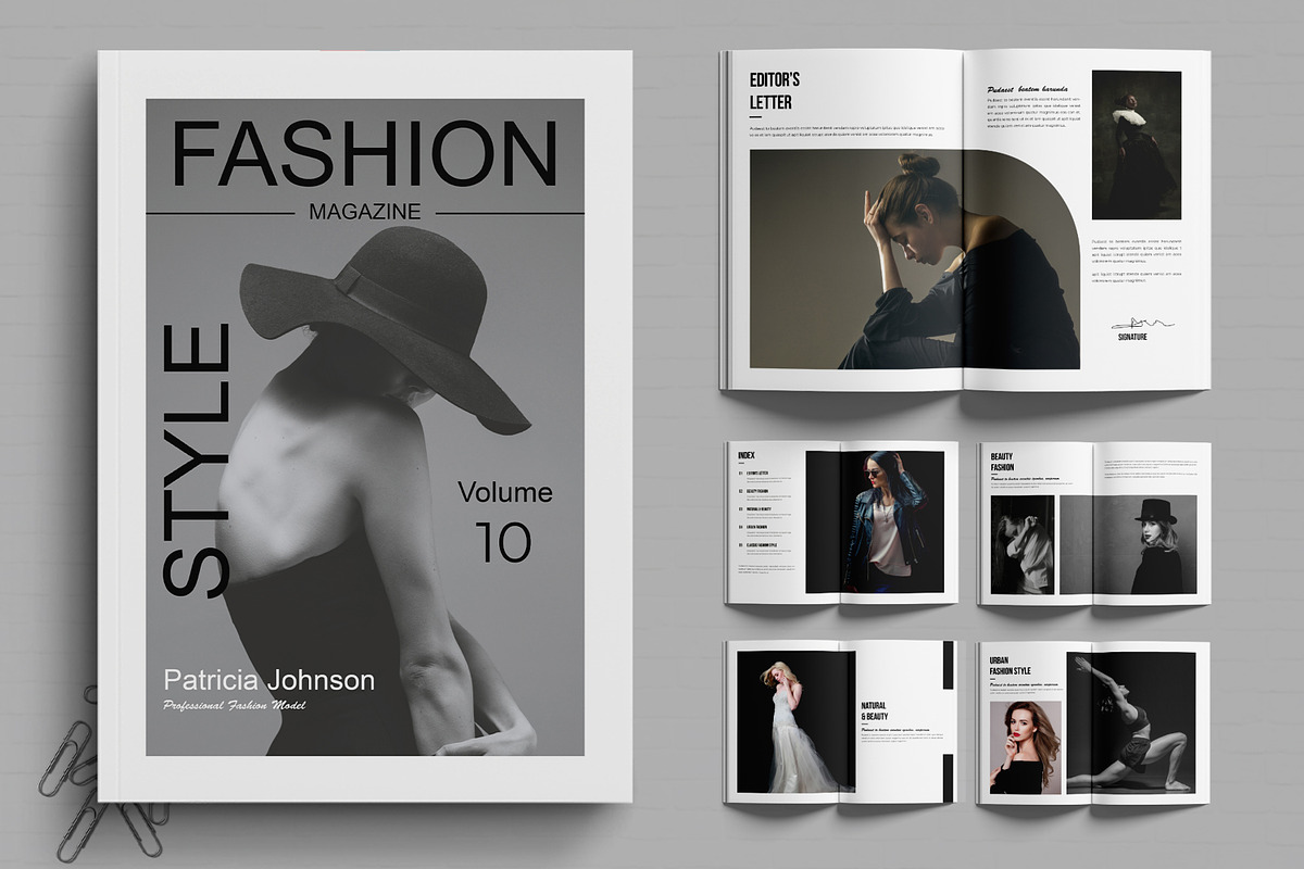 Fashion Magazine Layout, a Magazine Template by MightyDesign (Photo 1 of 6)