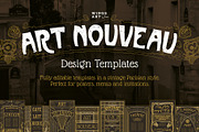 Art Nouveau Backgrounds and Frames, a Decorative Illustration by Wingsart Studio (Thumbnail 1 of 8)
