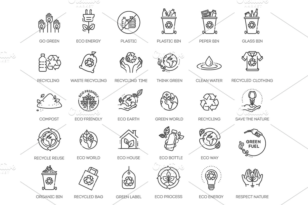 Ecological Succession Icons, an Outline Icon by Tettygreen (Photo 2 of 2)