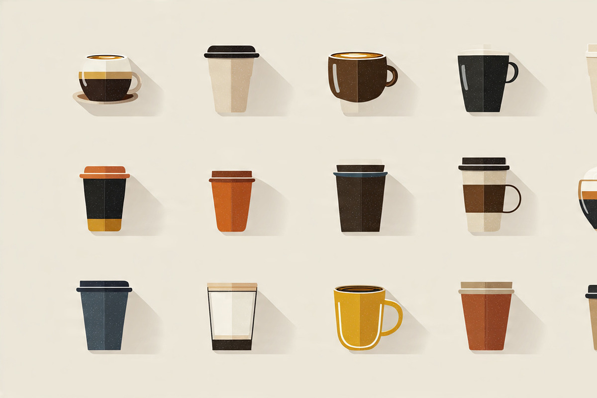 30 EPS. Coffee Cup Vector Icons, an Object Graphic by adenpinkstore (Photo 7 of 15)