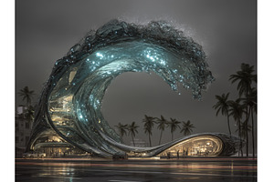A modern museum's facade features, an Architecture Photo by ZinetroN