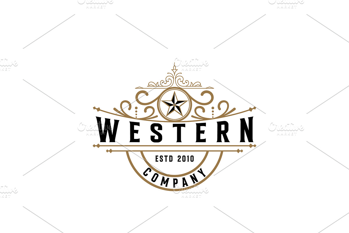 Vintage Western Logo Design