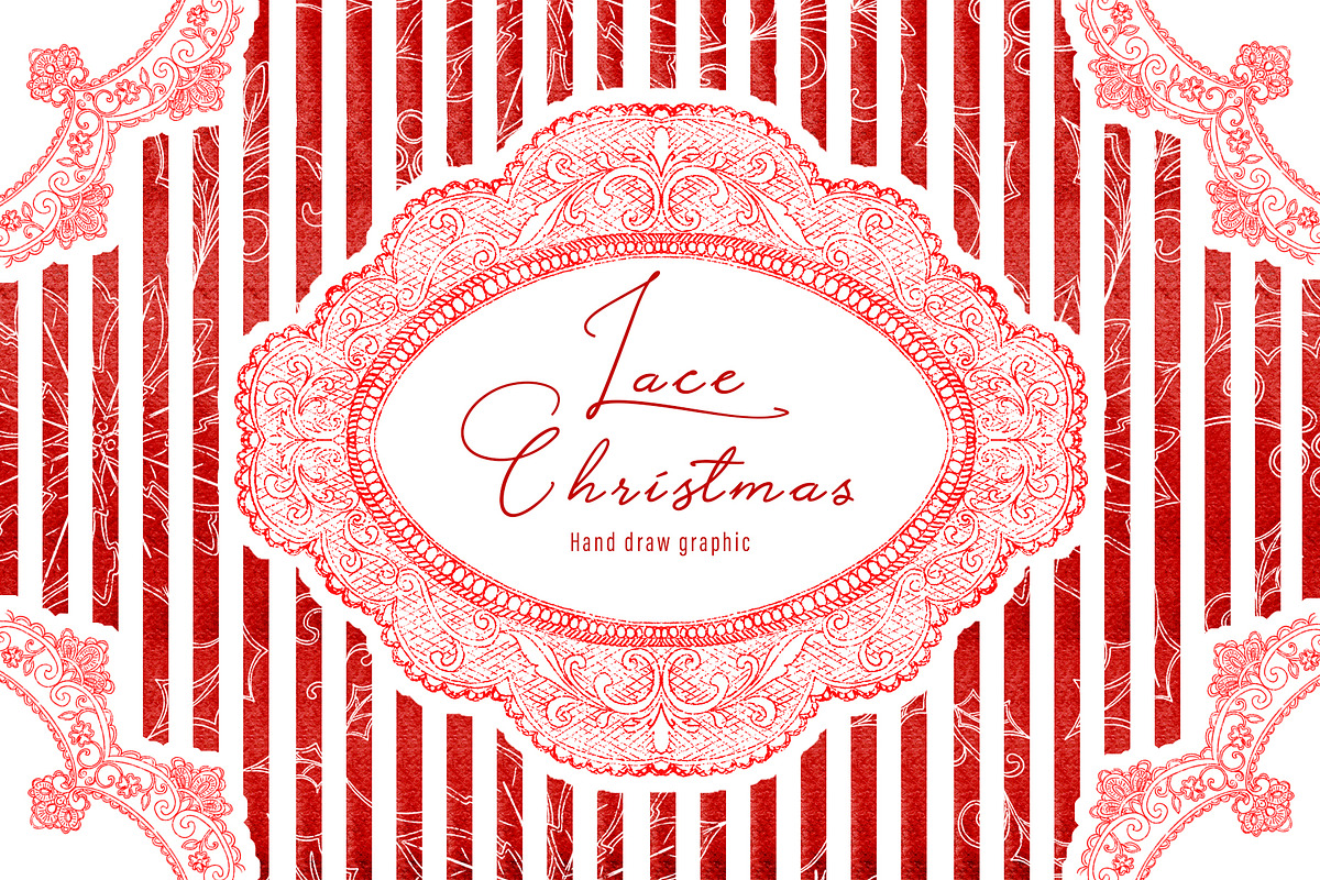 Lace Christmas. Hand draw graphic, an Object Graphic by ma_i_vi (Photo 1 of 9)