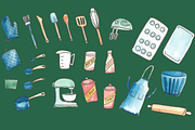 Vector Watercolor Baking Supplies, an Illustration by Hello Brio (Thumbnail 3 of 4)