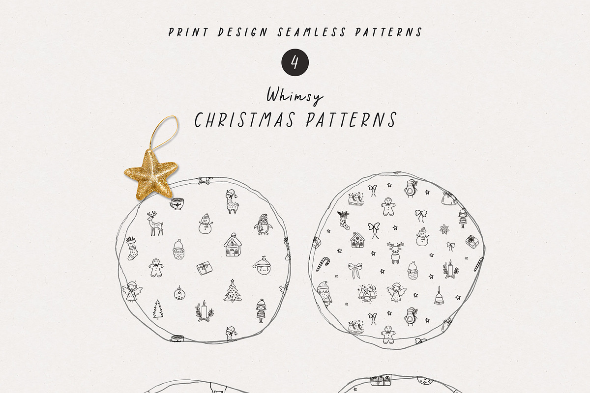 Christmas Whimsy Line Art icon Set, an Object Graphic by Olya Creative