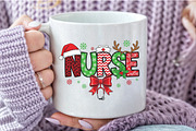 Christmas Nurse Sweatshirt PNG, an Illustration by Craft Nest (Thumbnail 3 of 6)