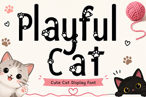 Playful Cat, a Handwritten Font by Wow Magic