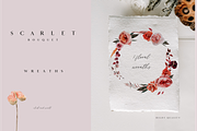 Scarlet bouquet - watercolor set, a Seasonal Illustration by Youksy (Thumbnail 6 of 13)