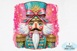 Pink Bow Nutcracker Christmas PNG, a Seasonal Illustration by Daily.Designs