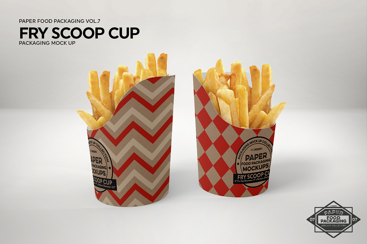 Paper Scoop Cup Packaging Mockup, a Cups & Container Mockup by INCDesign (Photo 3 of 7)