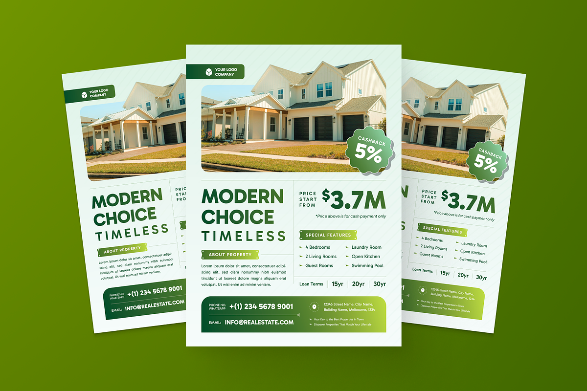 Dream Real Estate Digest Flyer, a Presentation Template by MMPixelCraft (Photo 3 of 6)