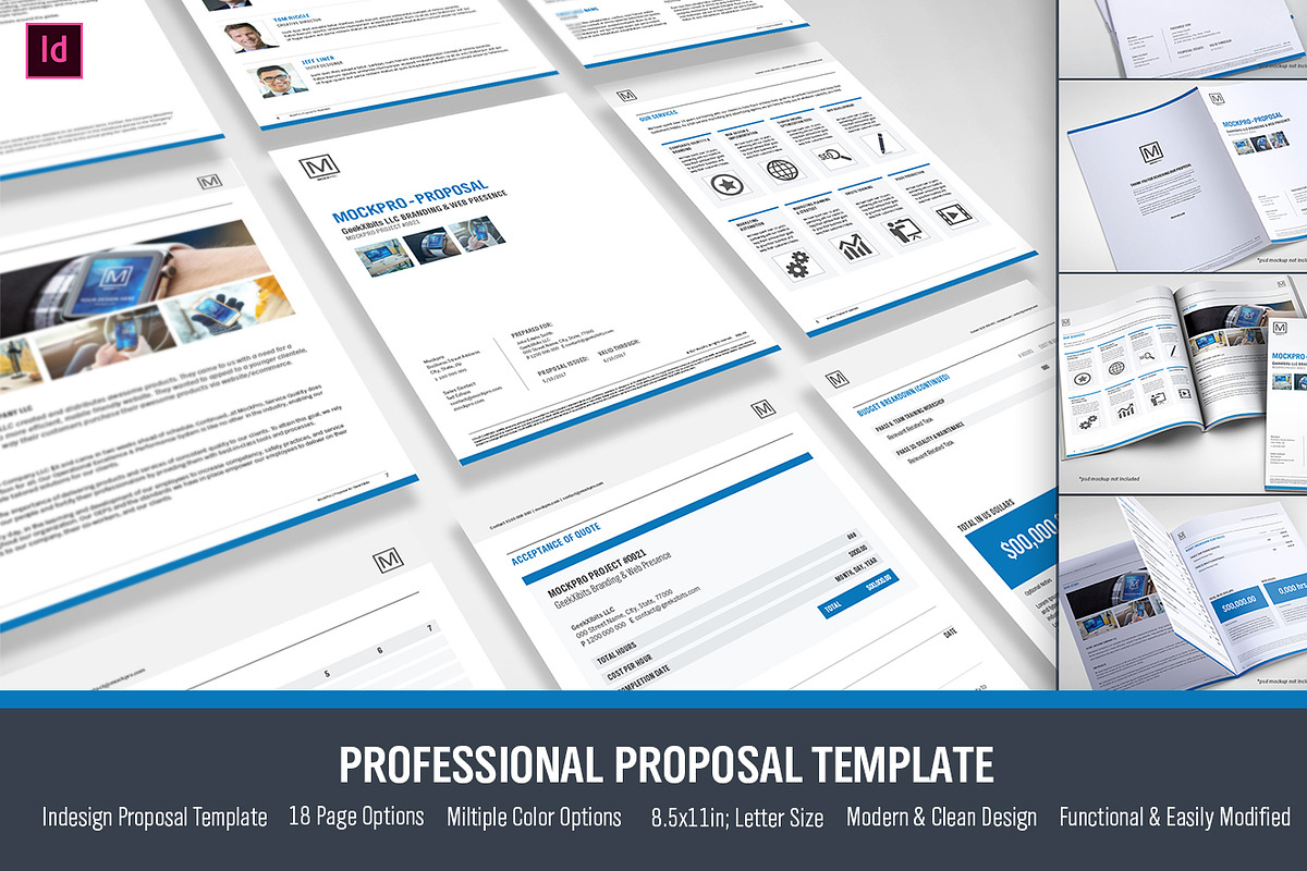 Simple Proposal Template Indesign, a Stationery Template by Shop Mockpro (Photo 1 of 20)