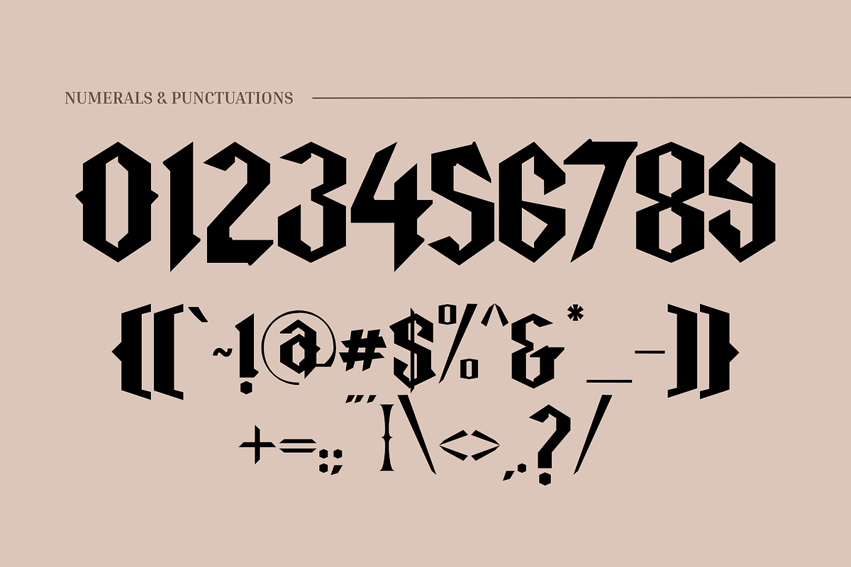 Black Rustik - Blackletter Logo Font, a Blackletter Font by Illushvara Design (Photo 6 of 13)