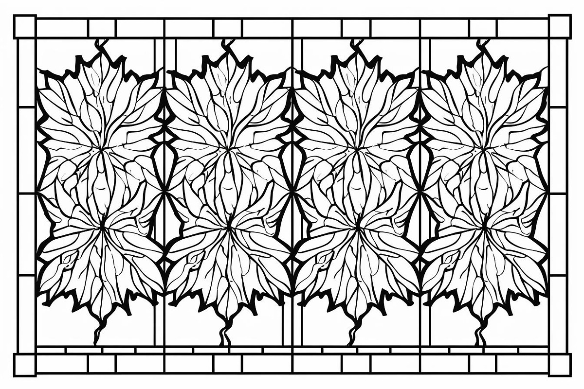 Decorative Botanical Leaf Panel, an Illustration by Designs_River (Photo 2 of 10)