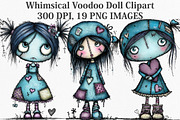 Whimsical Voodoo Doll Clipart Bundle, an Illustration by Canvas Craft (Thumbnail 1 of 7)