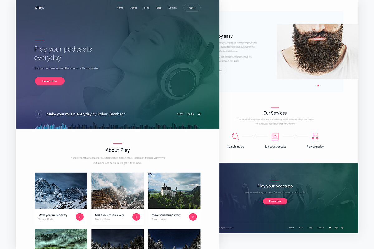 Play — Music PSD Template, a Websites & App Template by artemmashirov (Photo 2 of 4)