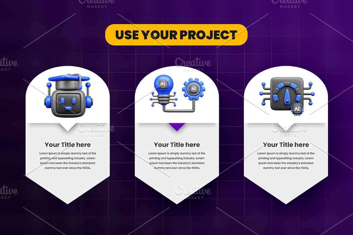 Artificial intelligence 3d Icon Pack, an Object 3D Model by Ui Stock (Photo 6 of 6)