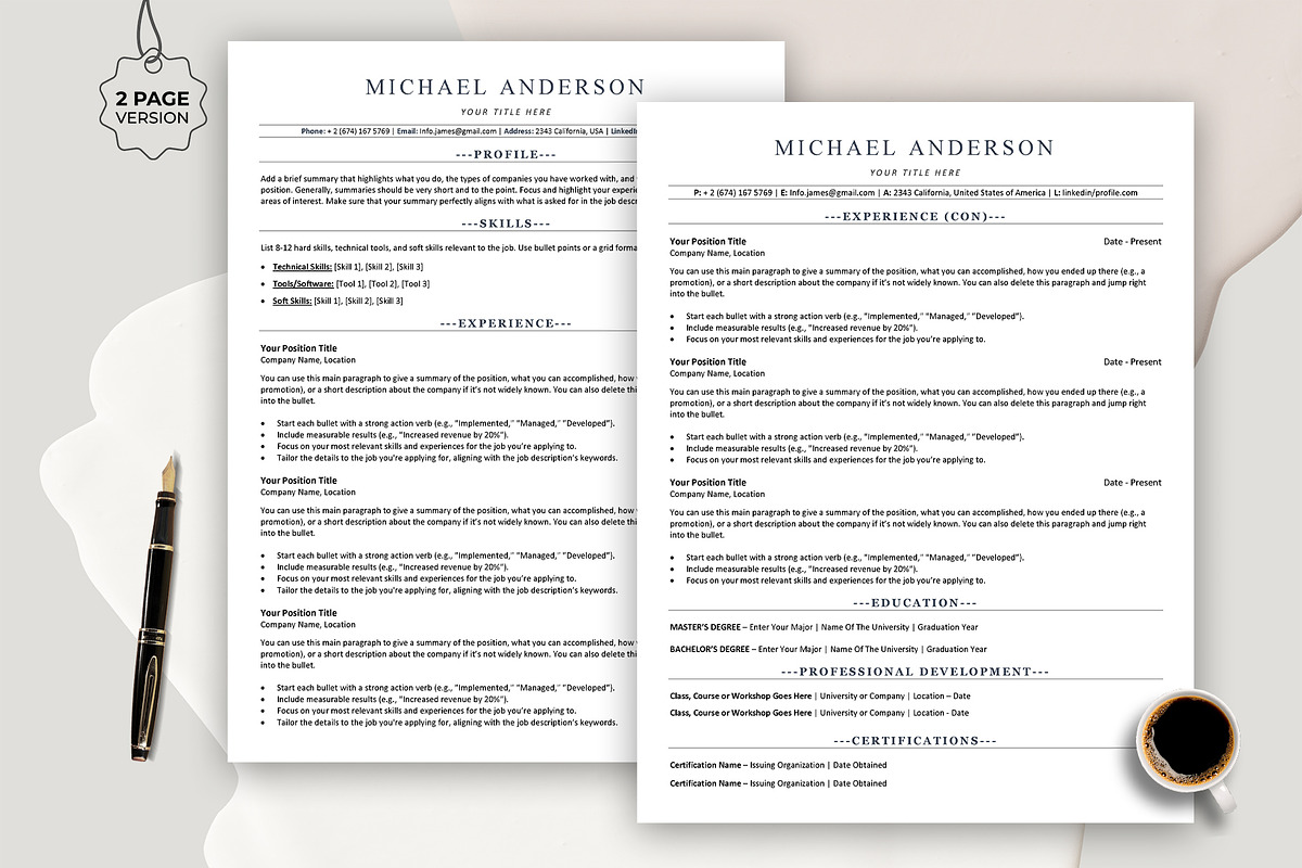ATS-optimized resume template, a Resume Template by Design_Xlab (Photo 2 of 10)