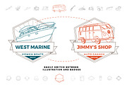 Illustrated Badge Template Pack, a Branding & Logo Template by Liviu (Thumbnail 6 of 6)