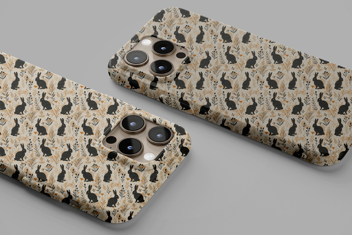 Black Rabbits – 3 Seamless Vector, a Pattern Graphic by one-touch (Photo 9 of 10)