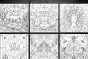 Starseed Angel Number Coloring Pages, a Brochure Template by LA Design (Thumbnail 3 of 10)
