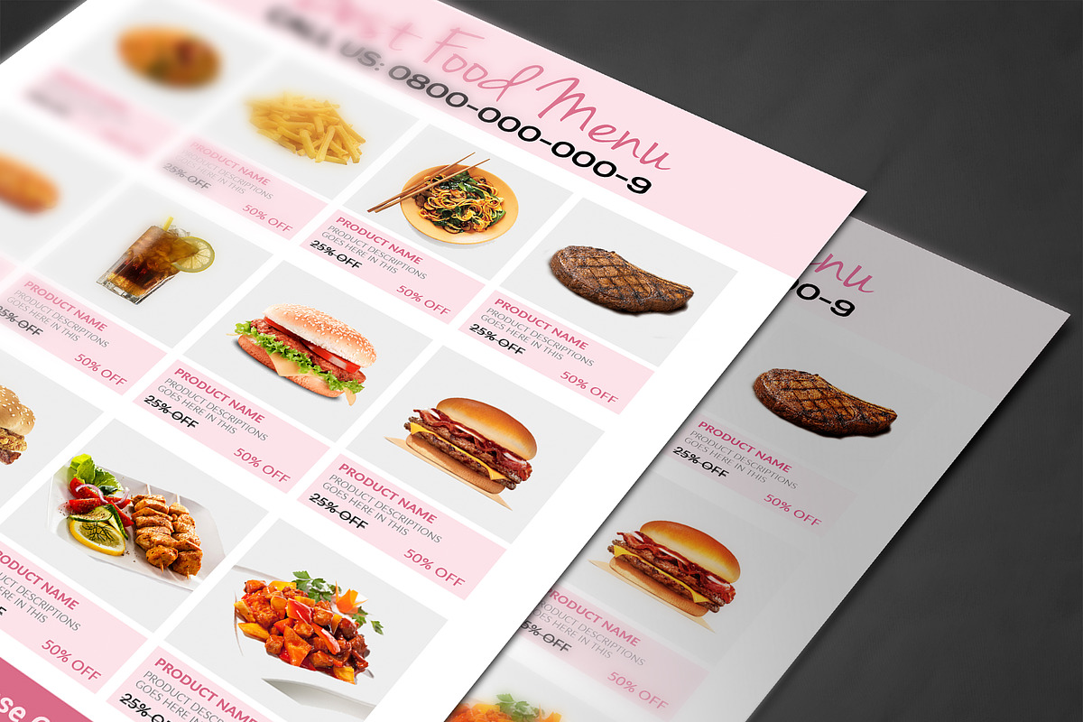 Restaurant Menu, a Flyer Template by AfzaalGraphics (Photo 4 of 4)