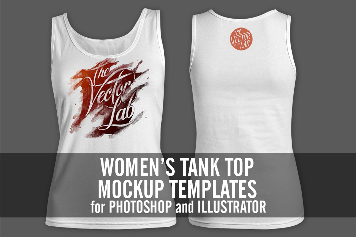Women's Tank Top Mockup Templates, a Shirt Mockup by TheVectorLab (Photo 4 of 4)