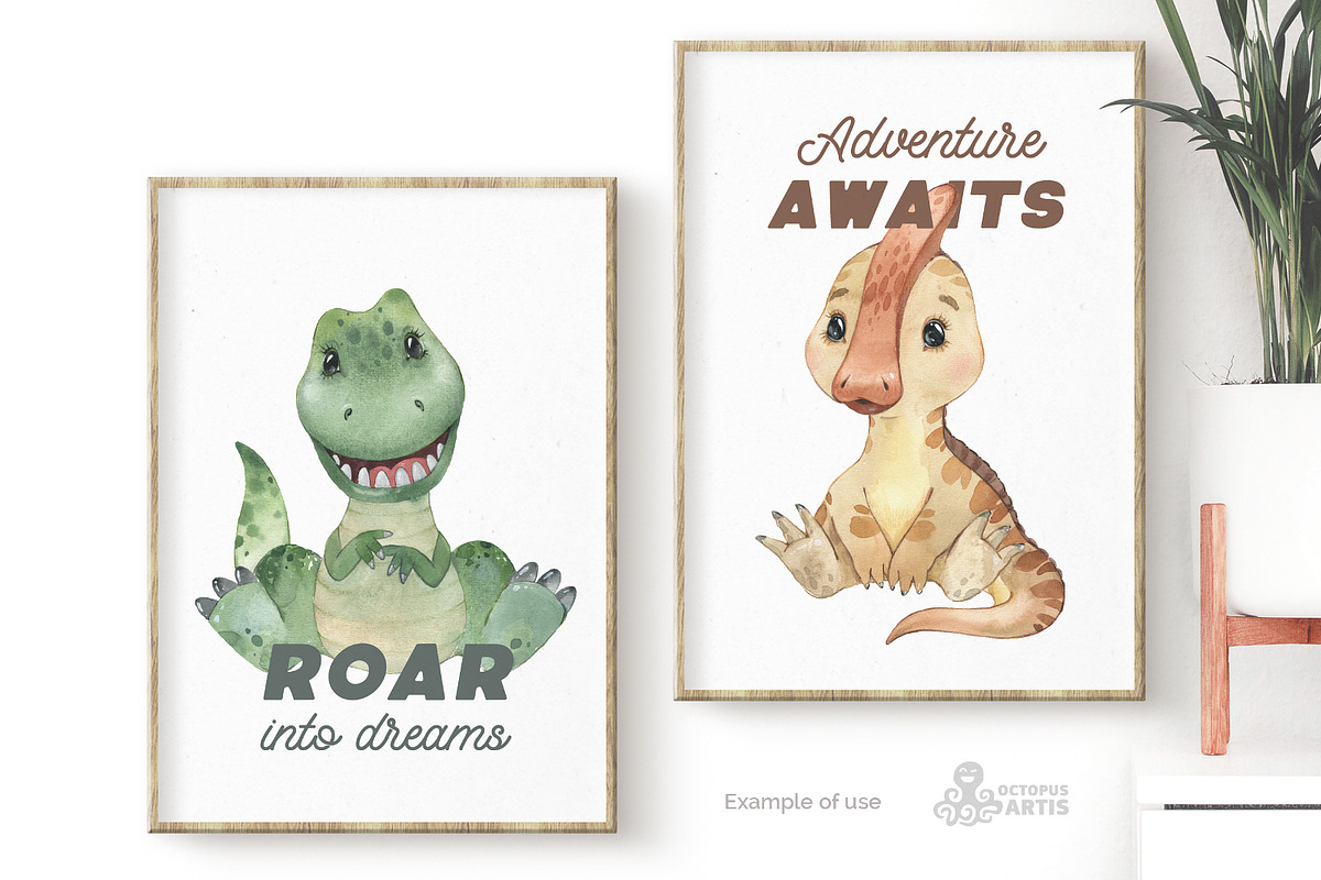 Baby Dinosaurs Collection, an Animal Illustration by OctopusArtis (Photo 6 of 8)
