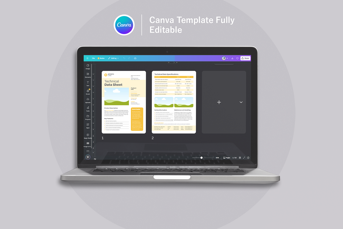 Technical Data Sheet, a Flyer Template by ArtisticLand (Photo 5 of 5)