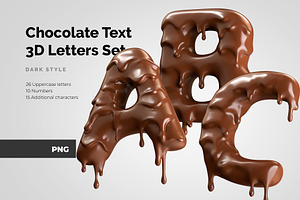 Chocolate Text 3D Letters Set
