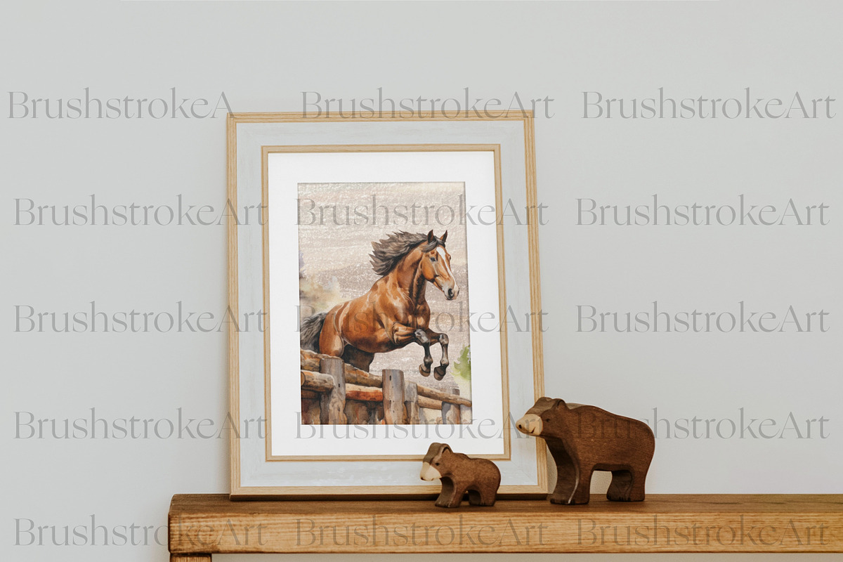 Watercolor Horse Clipart, Pony PNG, an Animal Illustration by BrushstrokeArtGB (Photo 9 of 9)
