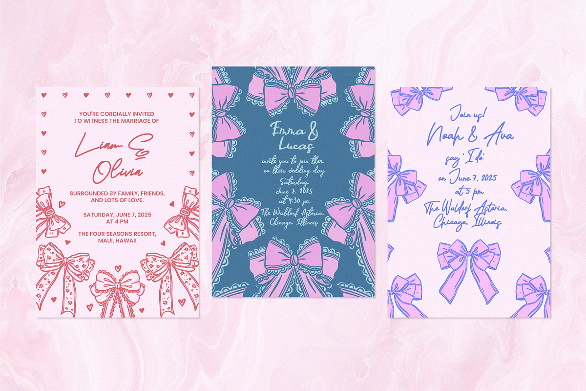 Charming Bows, Patterns & Templates, an Object Graphic by Leila Divine (Photo 2 of 20)