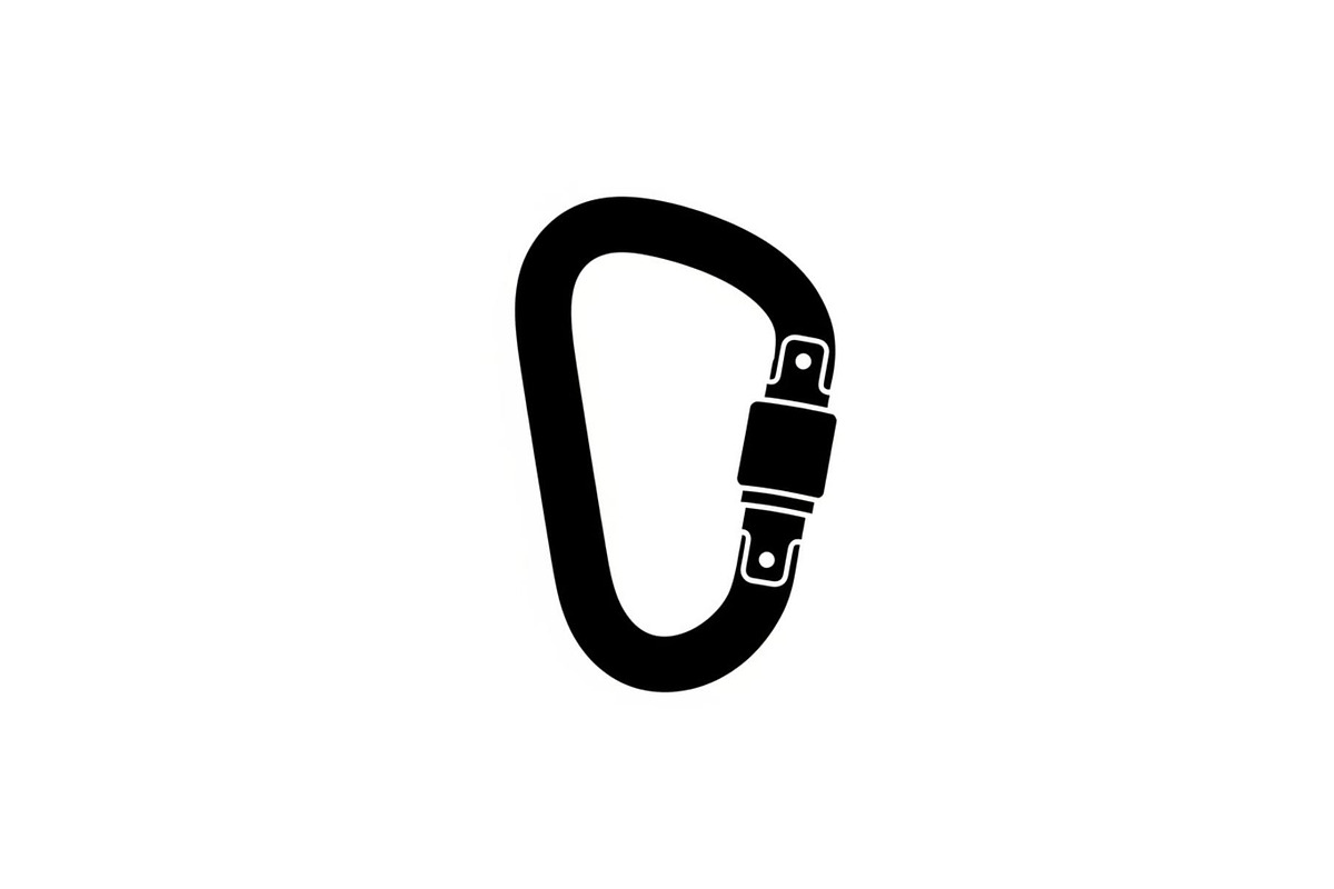 Climbing Carabiner Safety Silhouette, an Illustration by hafijul (Photo 14 of 14)