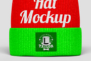 Winter Hat Mockup - 8 views, a Hat Mockup by Illusiongraphic (Thumbnail 13 of 19)