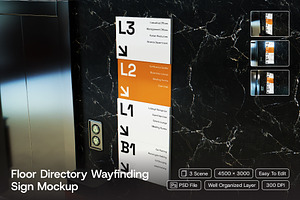 Floor Directory Wayfinding Mockup