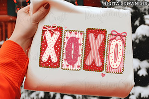 Crochet XOXO Valentine's Day PNG, an Illustration by OK Design