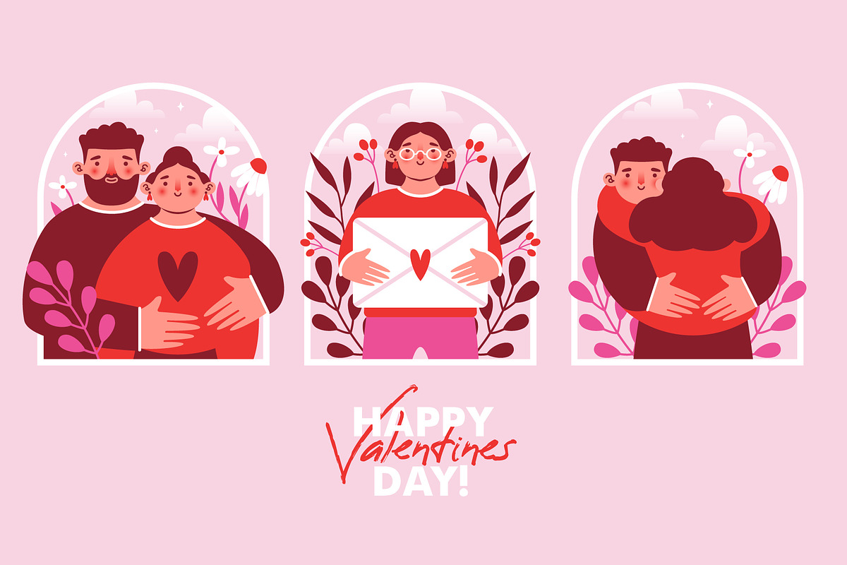Saint Valentine's Day. Vector set., a Seasonal Illustration by Renberrry.Store (Photo 7 of 12)