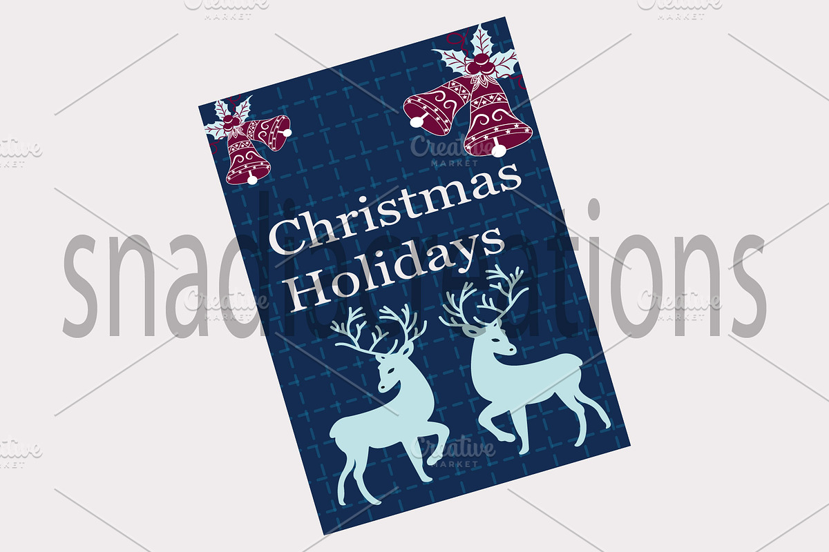 Christmas card, a Card Template by snadiacreations