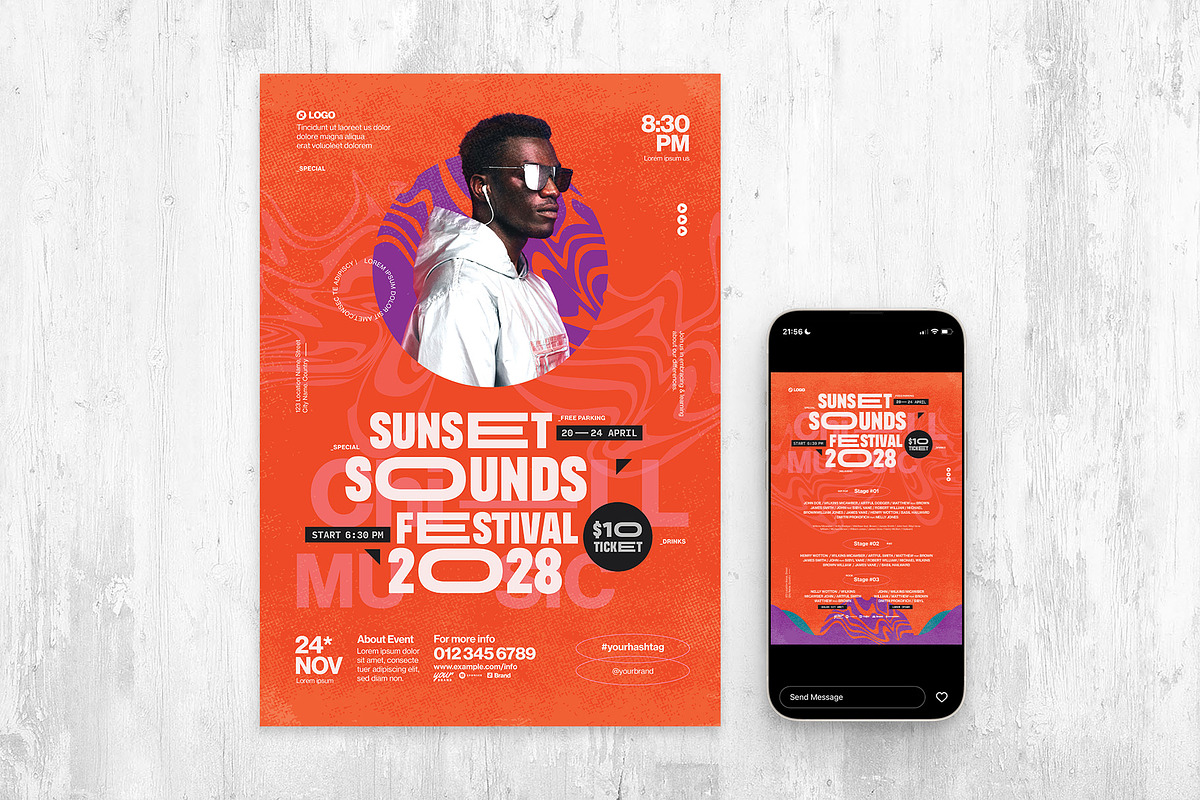 Music Festival Poster Template, a Poster Template by BrandPacks (Photo 4 of 5)