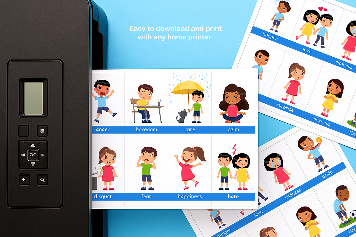 Educational Flashcards. Emotions, an Education Illustration by Valin Malin (Photo 5 of 7)