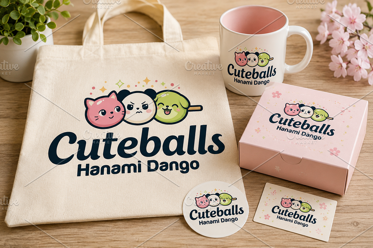 Hanami Dango Japanese Dumplings logo, a Branding & Logo Template by Enola99d (Photo 1 of 2)