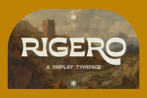 Rigero -Retro Display Serif Typeface