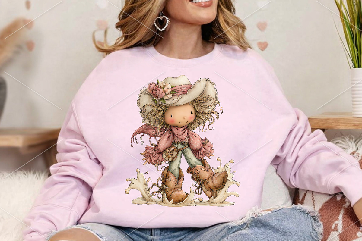Funny Summer Western Girls Clipart, an Illustration by Canvas Craft (Photo 4 of 7)