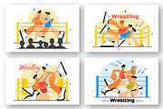 10 Wrestling Sport Illustration, a Sport Illustration by denayunebgt (Thumbnail 3 of 4)