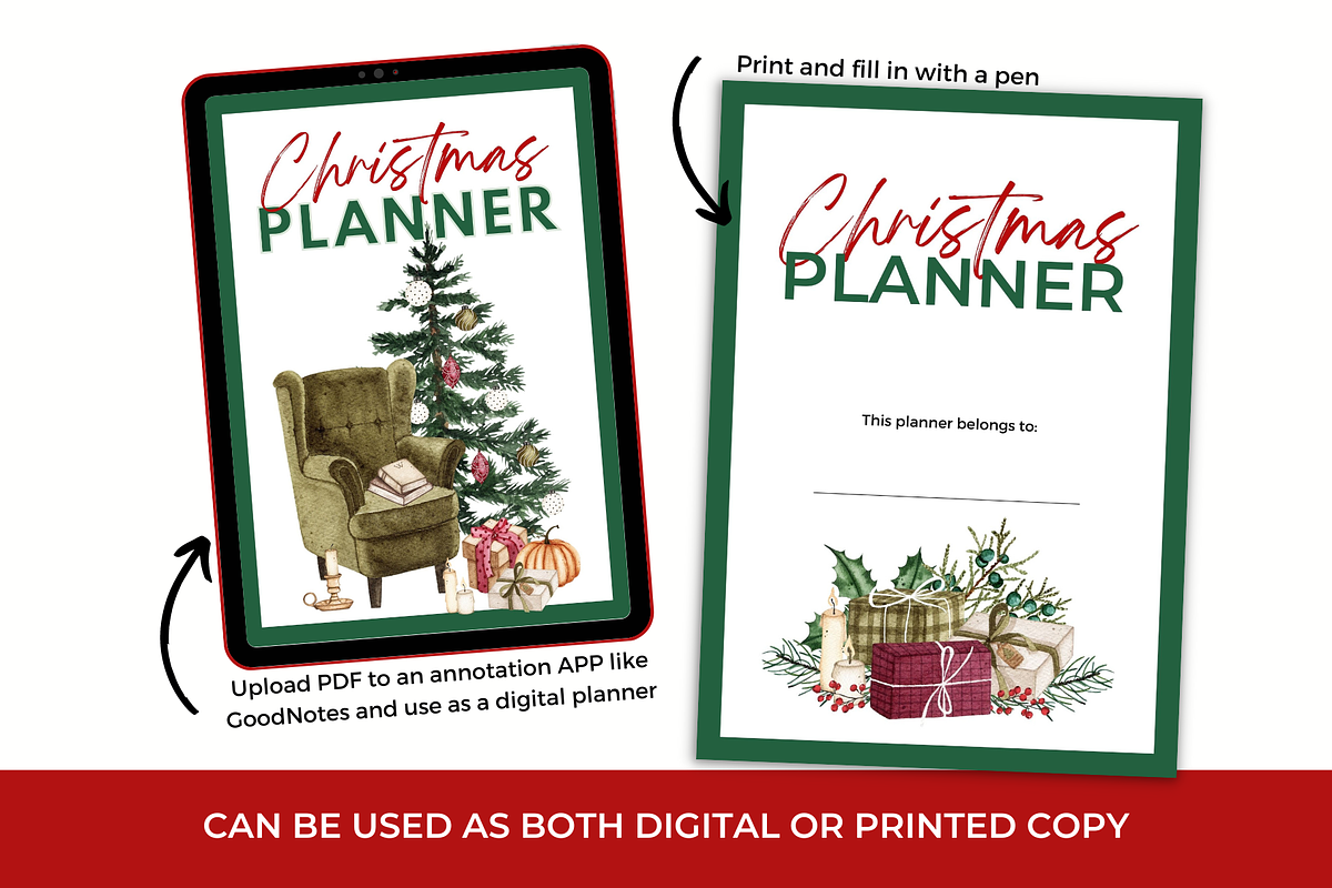 Christmas Planner - Printable, a Stationery Template by Jennifer Magri Templates (Photo 2 of 8)