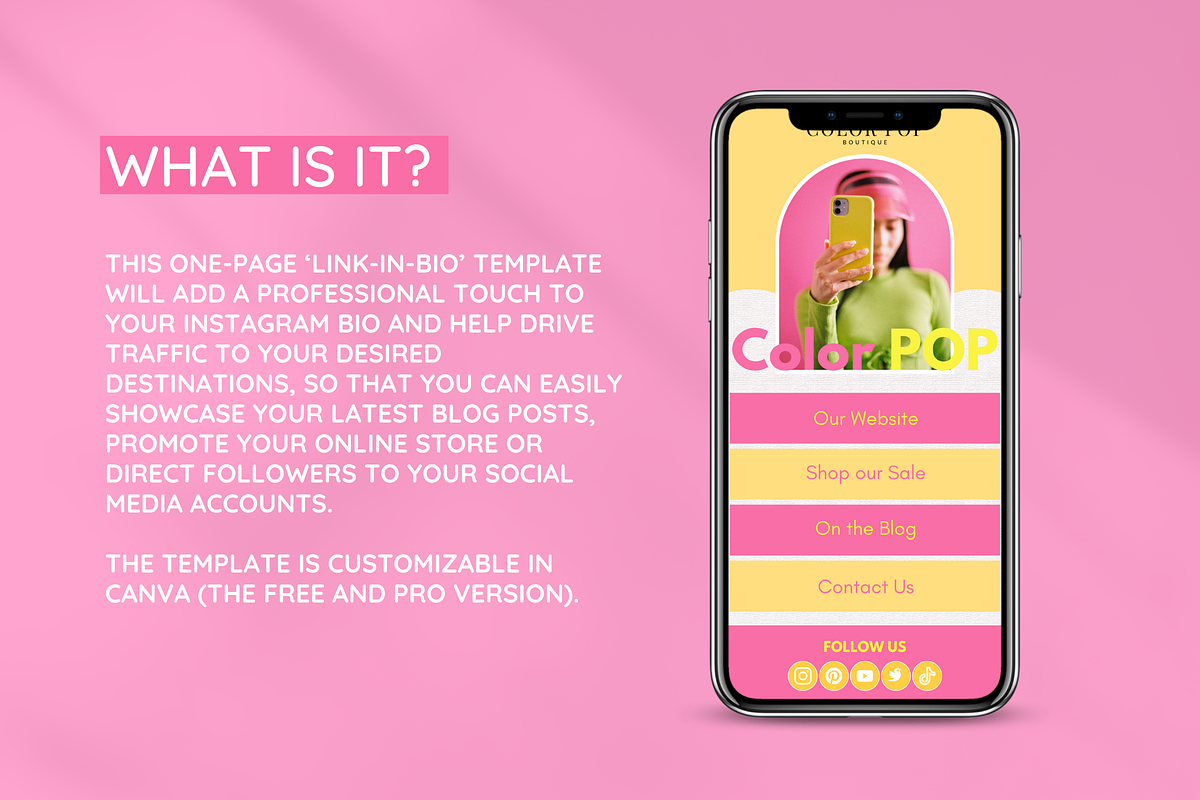 Colorful Link in Bio, a Landing Page Template by SunshineStudioBoutique (Photo 2 of 9)