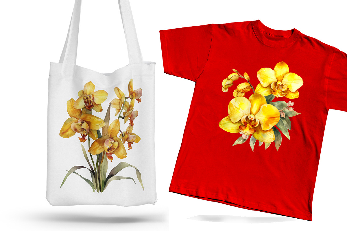 Yellow flower. Watercolor clipart, a Decorative Illustration by ElenazlataArt (Photo 8 of 9)