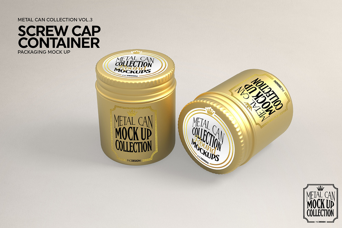 Round Screw Cap Metal Mockup, a Product Mockup by INCDesign (Photo 6 of 7)